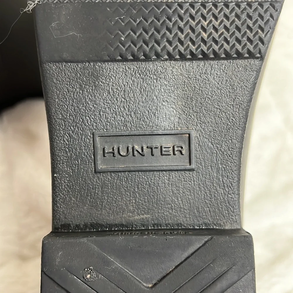 Hunter Women’s Black Refined Slim Fit Chelsea Ankle Rubber Boots Shoes - Sz 9/40